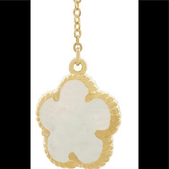 Clover 14K Goldplated, Mother-Of-Pearl, & Cubic Zirconia Drop Earrings- NWT - Picture 3 of 5